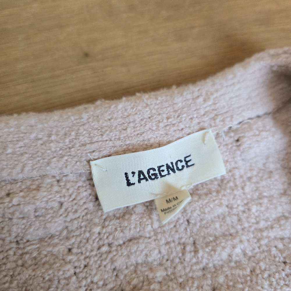 L'AGENCE Revolve Sue Knit Cardigan In Blush M - Picture 5 of 16